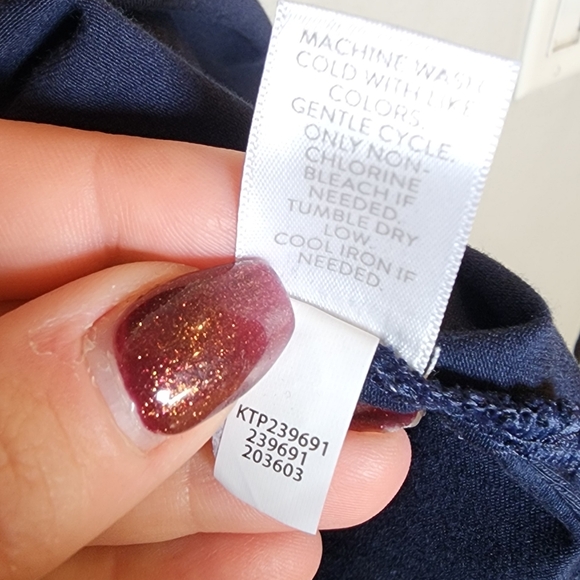 NWT J. Jill Fit Cotton Stretch Navy Blue Polo Short Sleeve Shirt Size 2X - Picture 11 of 13